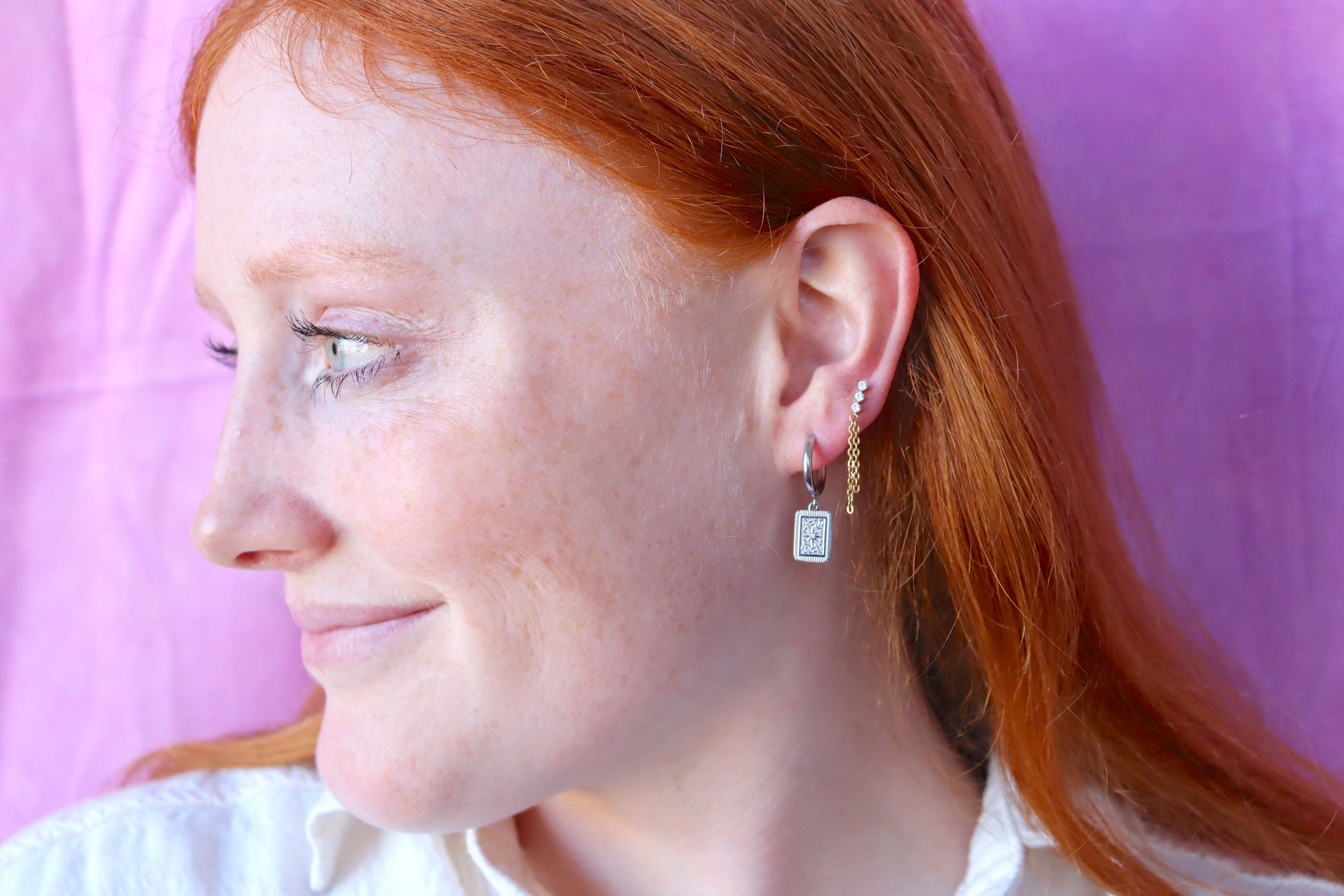 Follow Your Arrow-Titanium Earrings