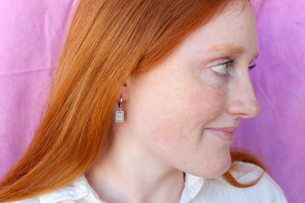 Follow Your Arrow-Titanium Earrings