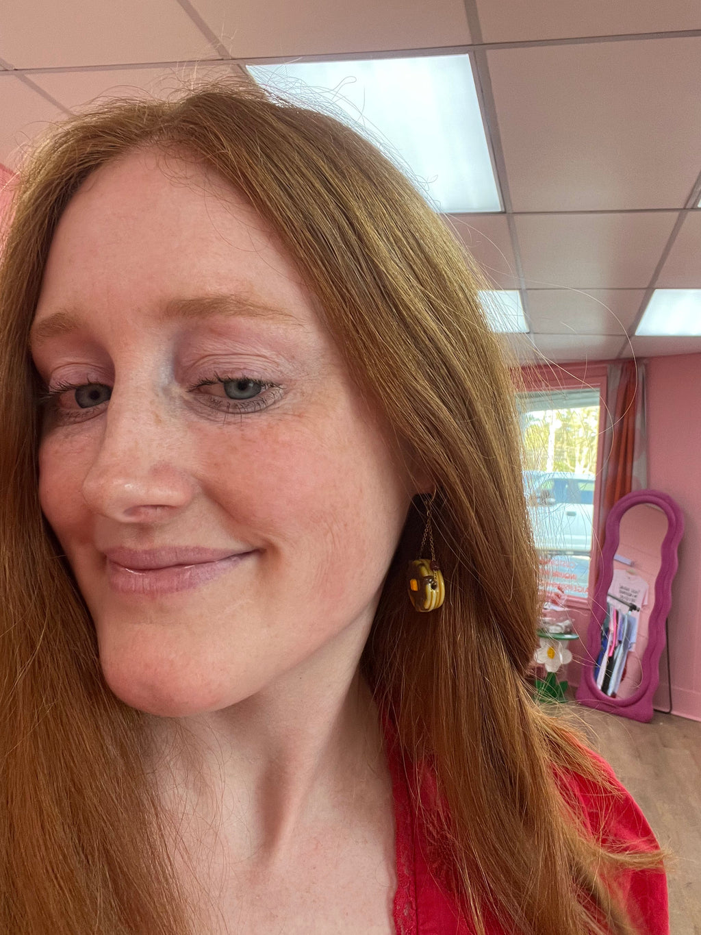 Chocolate Chip Pancake Dangle Earrings