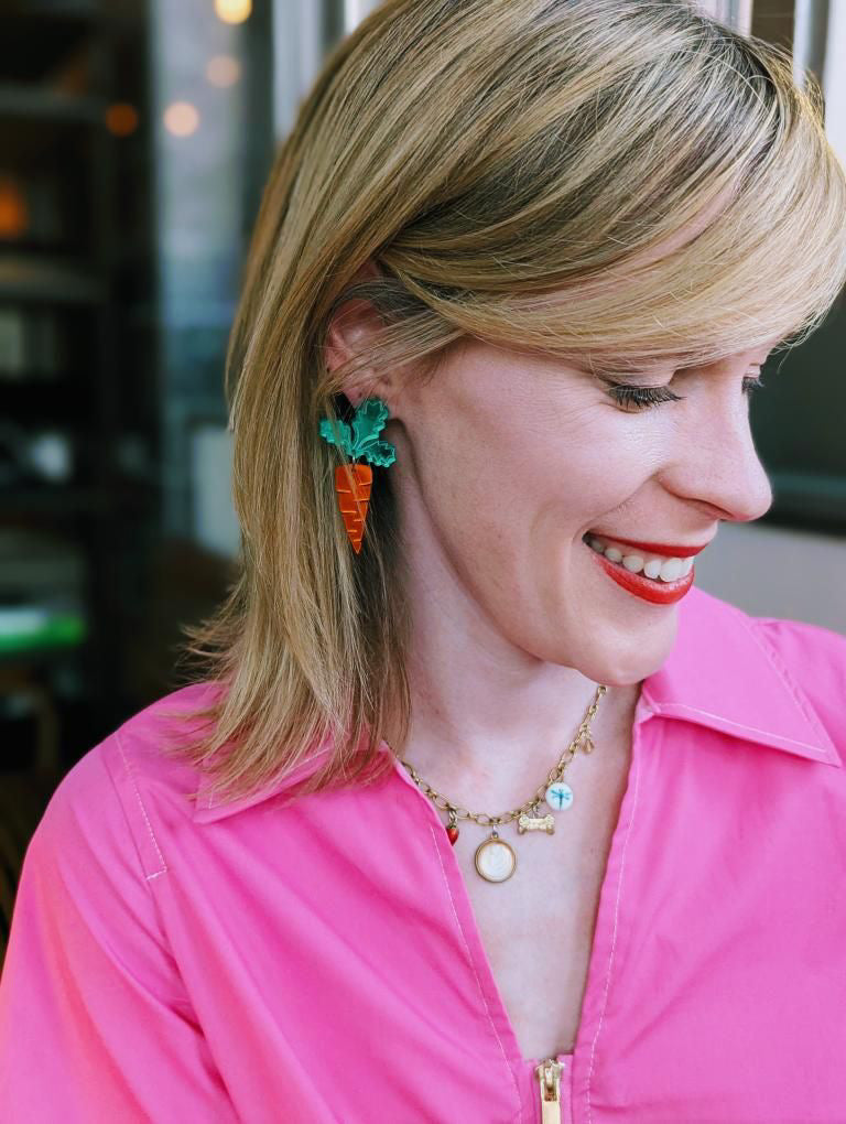 Dangling Carrot Earrings