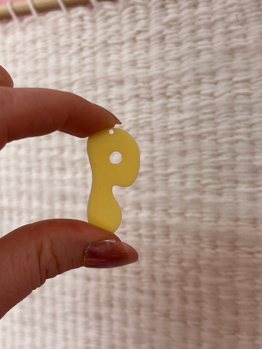 Customized Initials Bag Charm Chain - Yellow