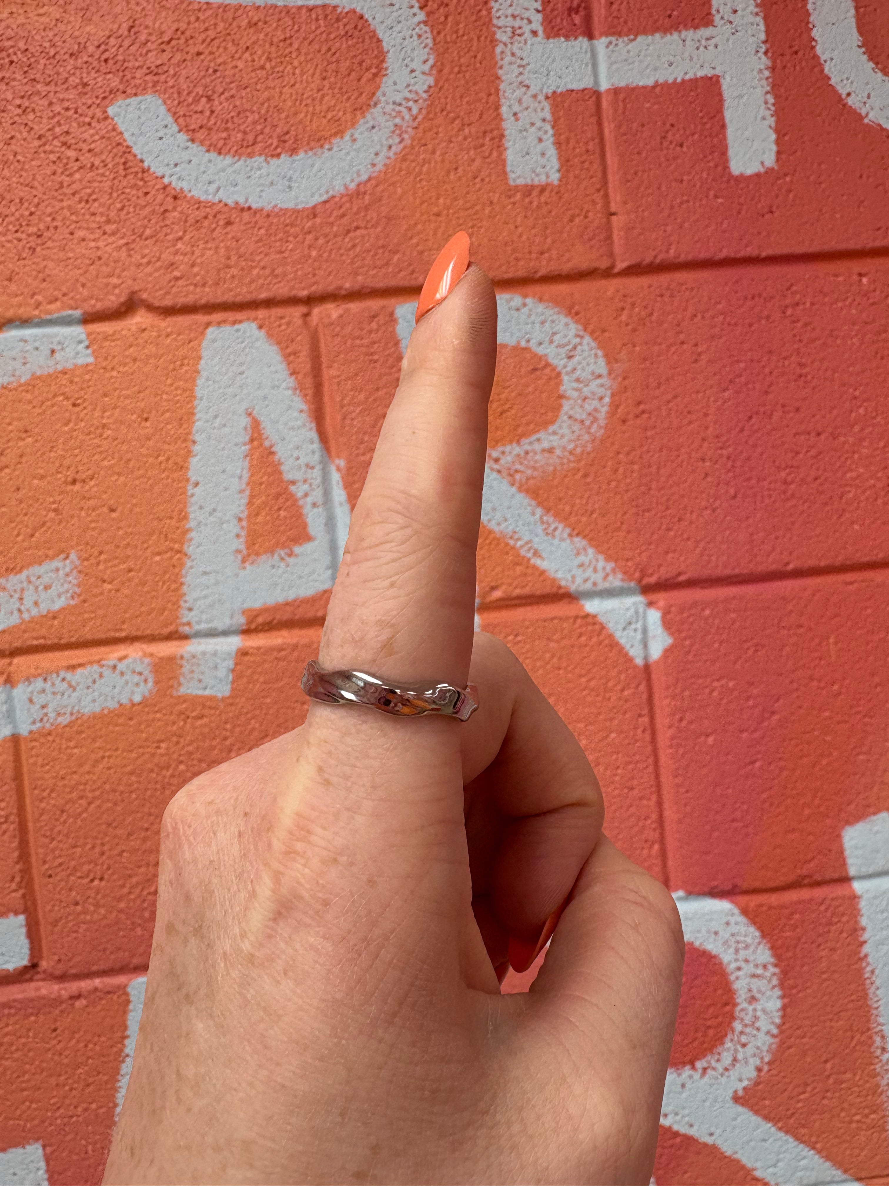 Textured Wavy Ring