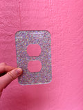 Silver Shimmer Outlet Covers
