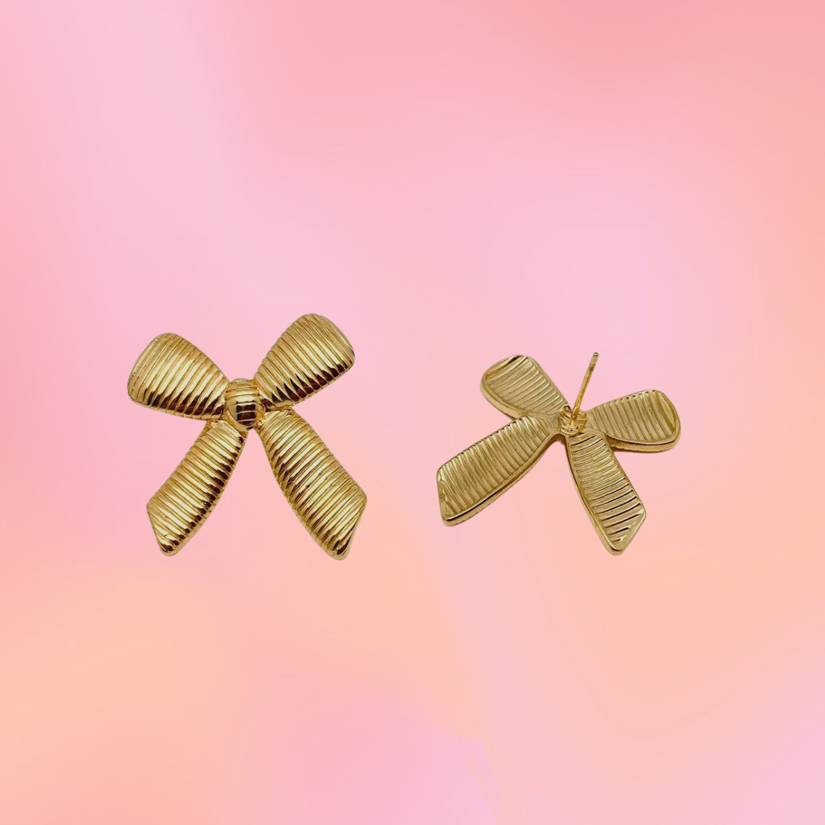 Ribbon Bow Large Studs
