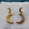 Over The Moon For You-Titanium Earrings
