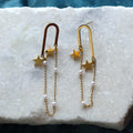 Titanium Delicate Falling Stars Earrings