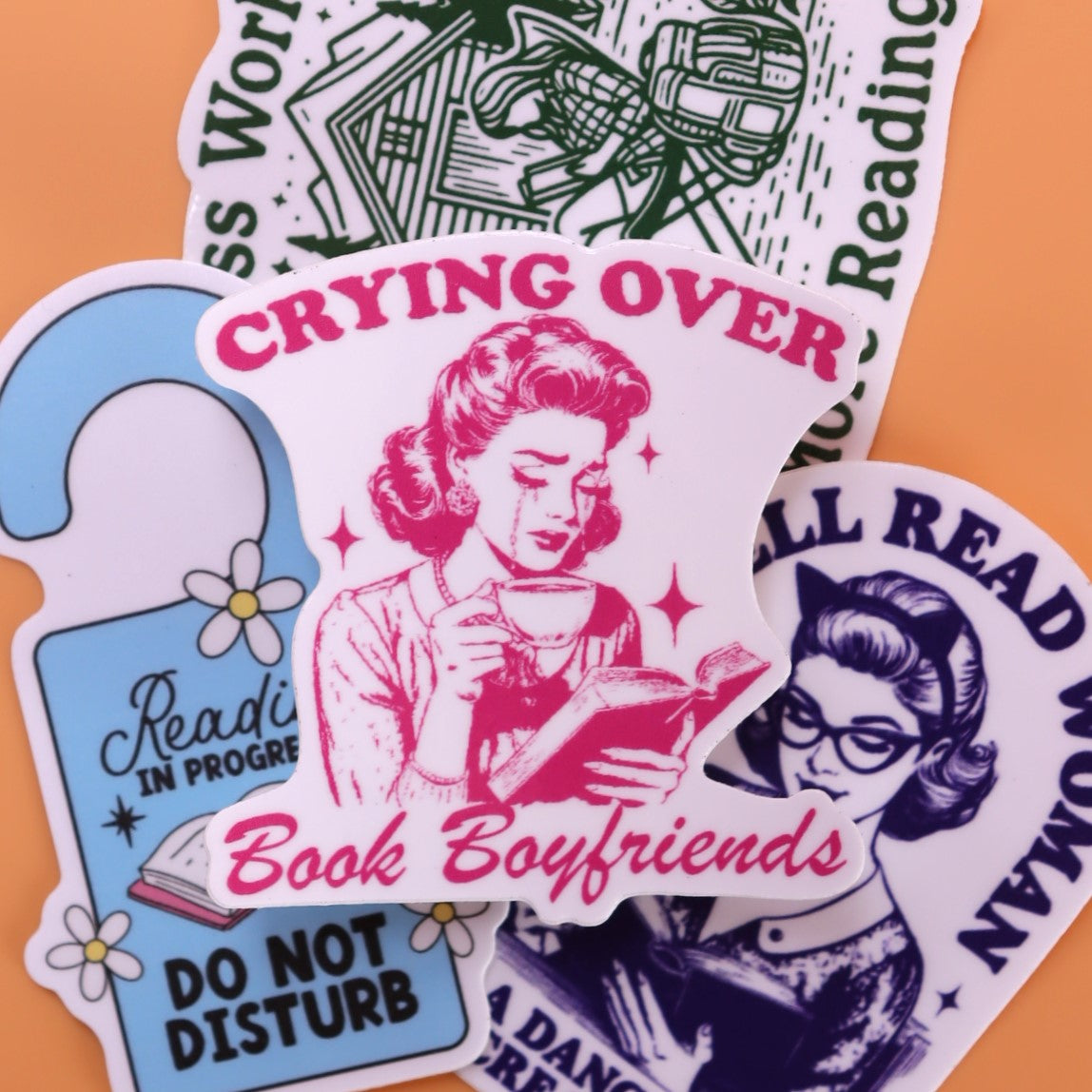 "Crying Over Book Boyfriends" Sticker