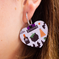 Spooky Sweetheart Heart Earrings