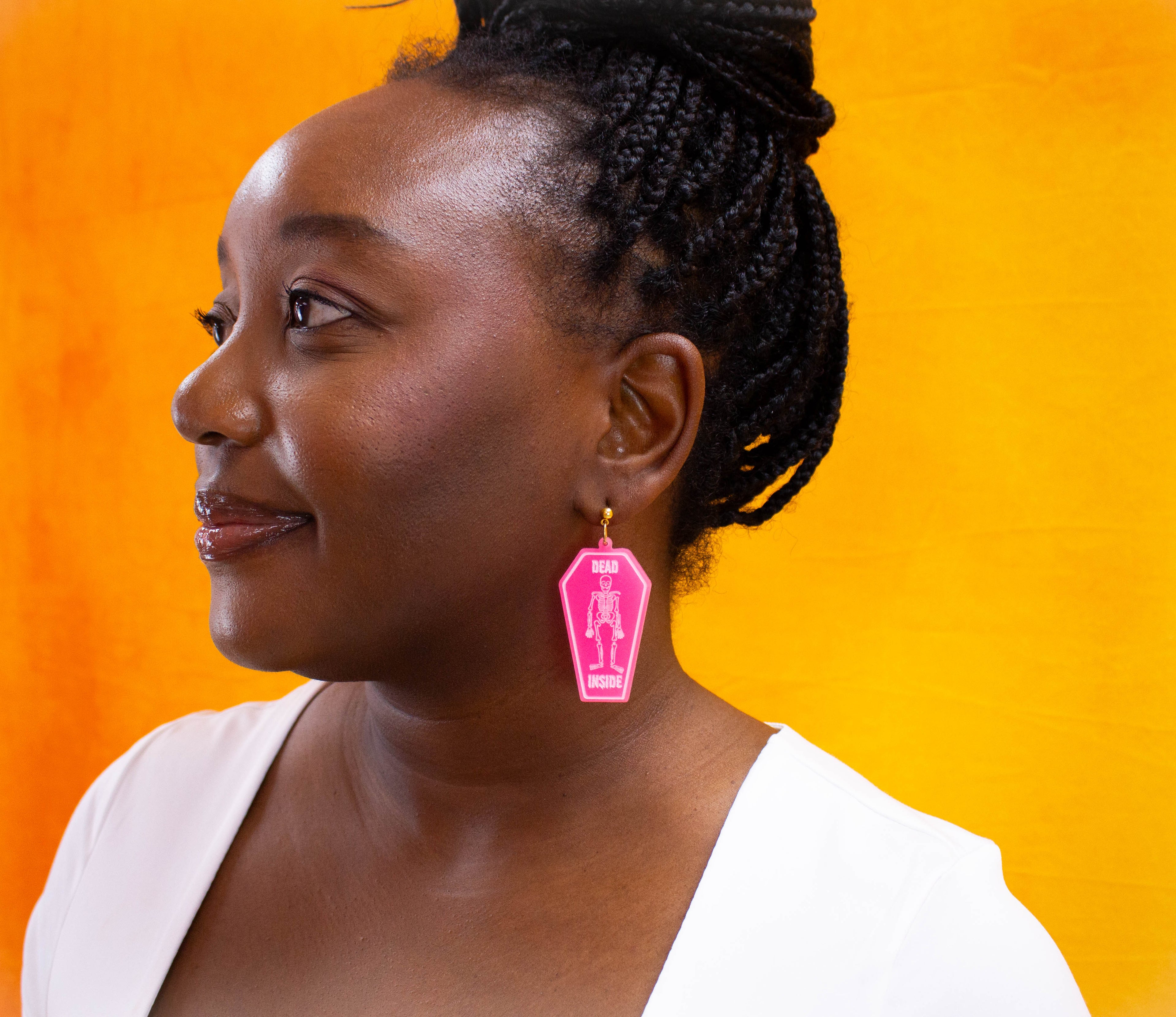 "Dead Inside" Tombstone Earrings