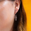 Dagger Titanium Charm Earrings