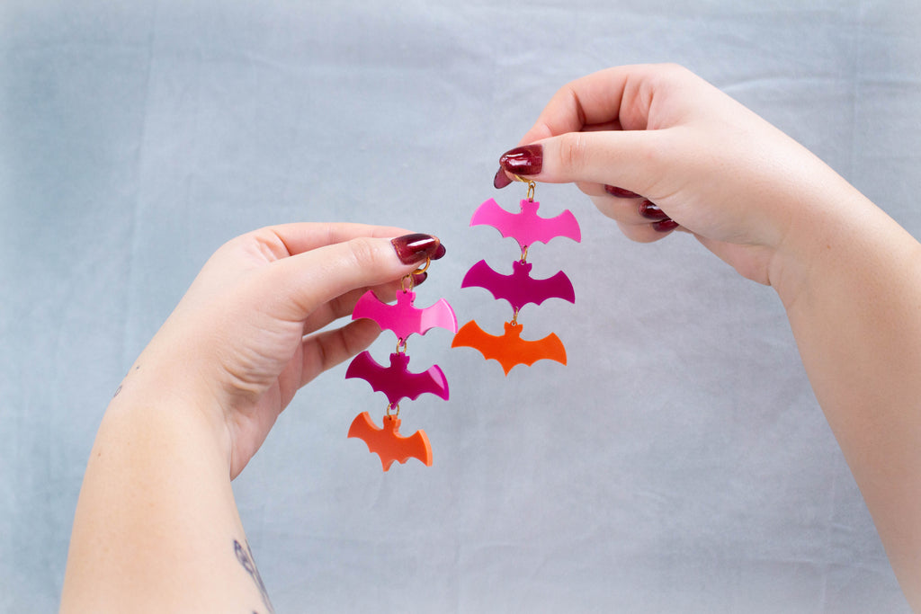 Sunset Bat Colony Earrings