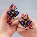 Frightful Flier Moth Titanium Earrings