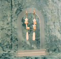 Star Pearl Charm Earrings