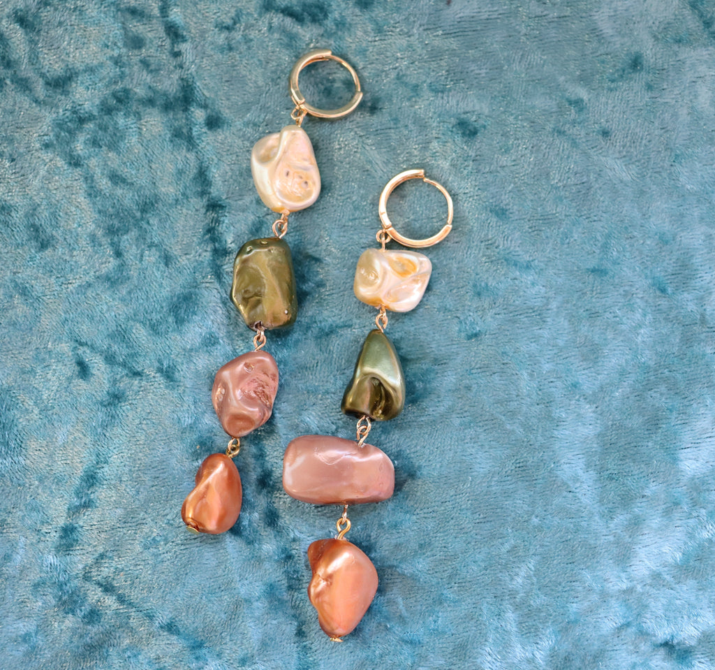 Stacked Pearl Earrings