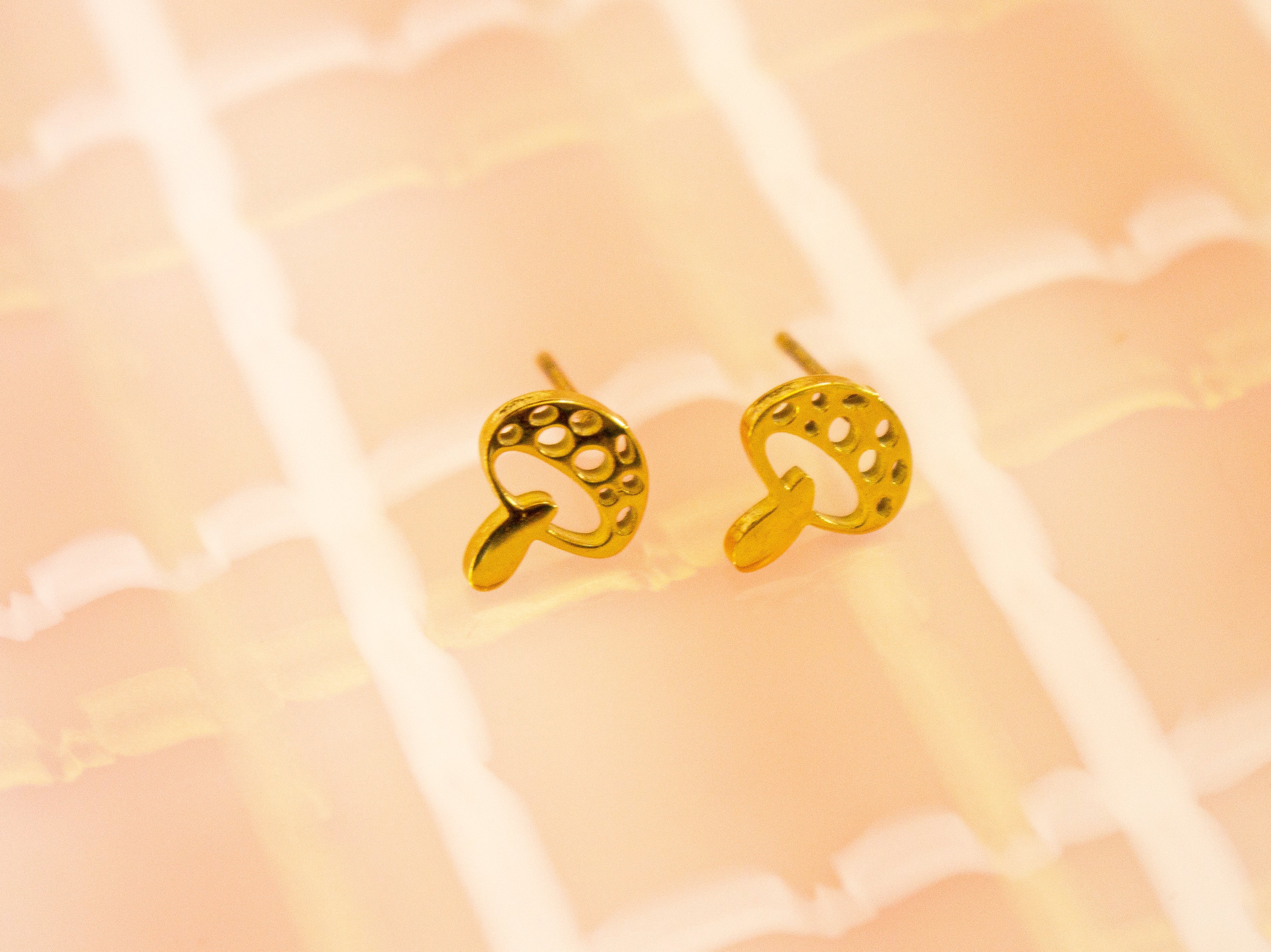 Tiny Mushroom Earrings