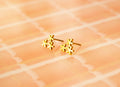 3 Tiny Flower Studs