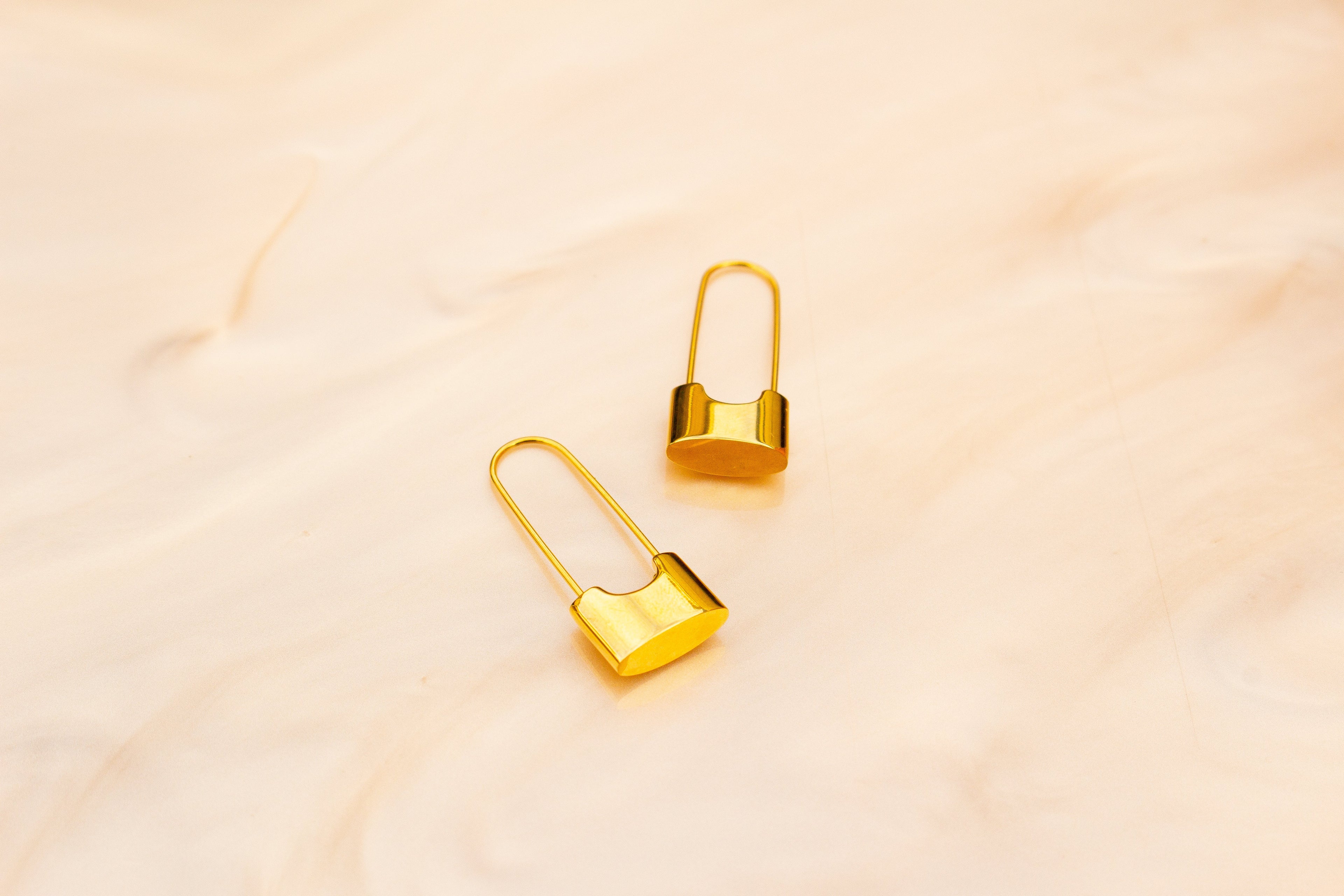 Safety Pin Titanium Earrings