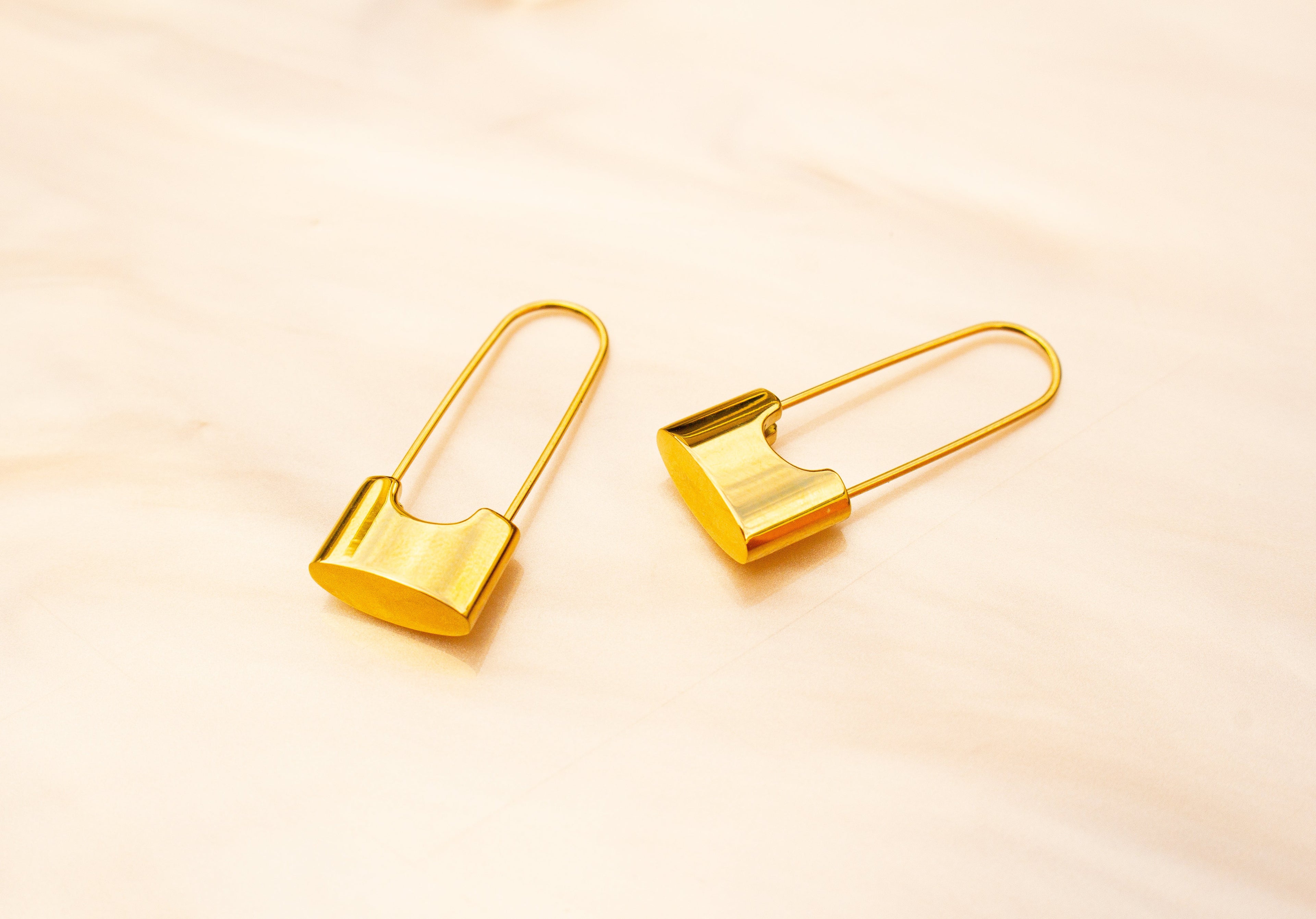 Safety Pin Titanium Earrings