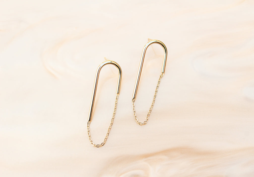 Delicate Titanium Chain Dangle