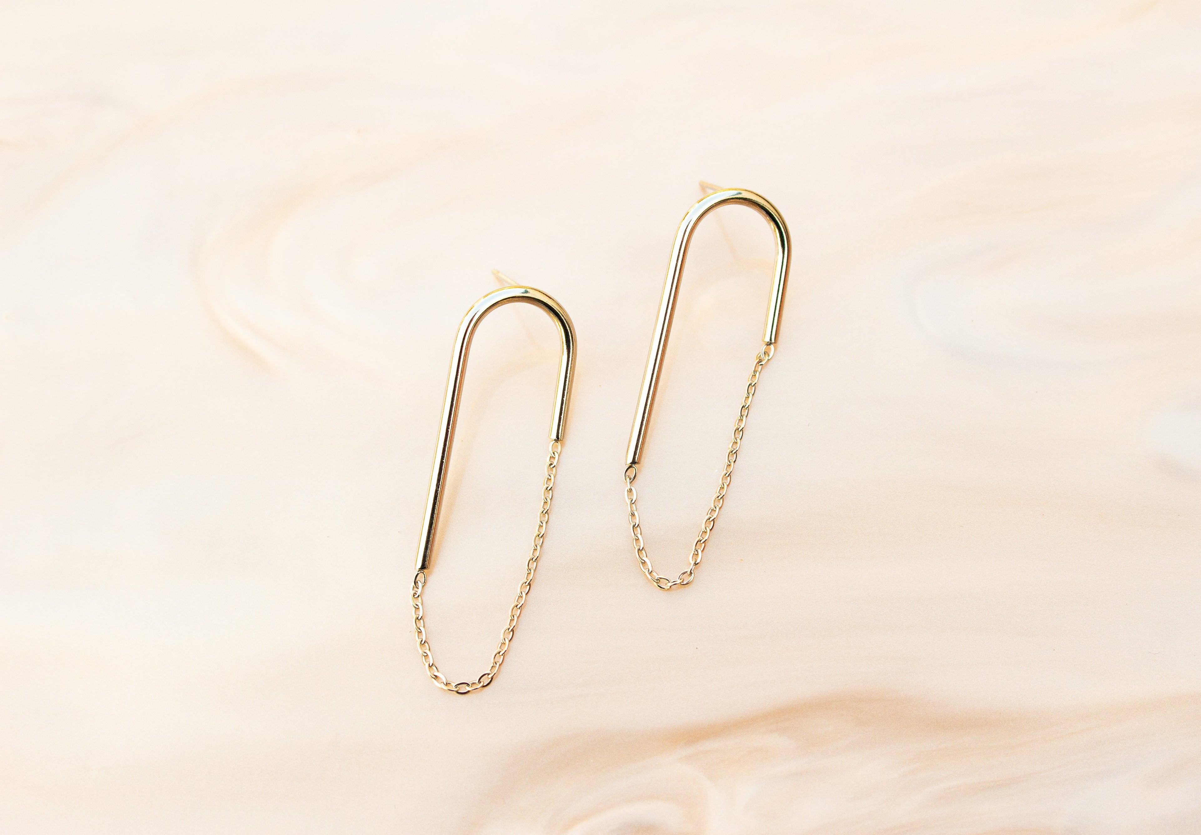 Delicate Titanium Chain Dangle