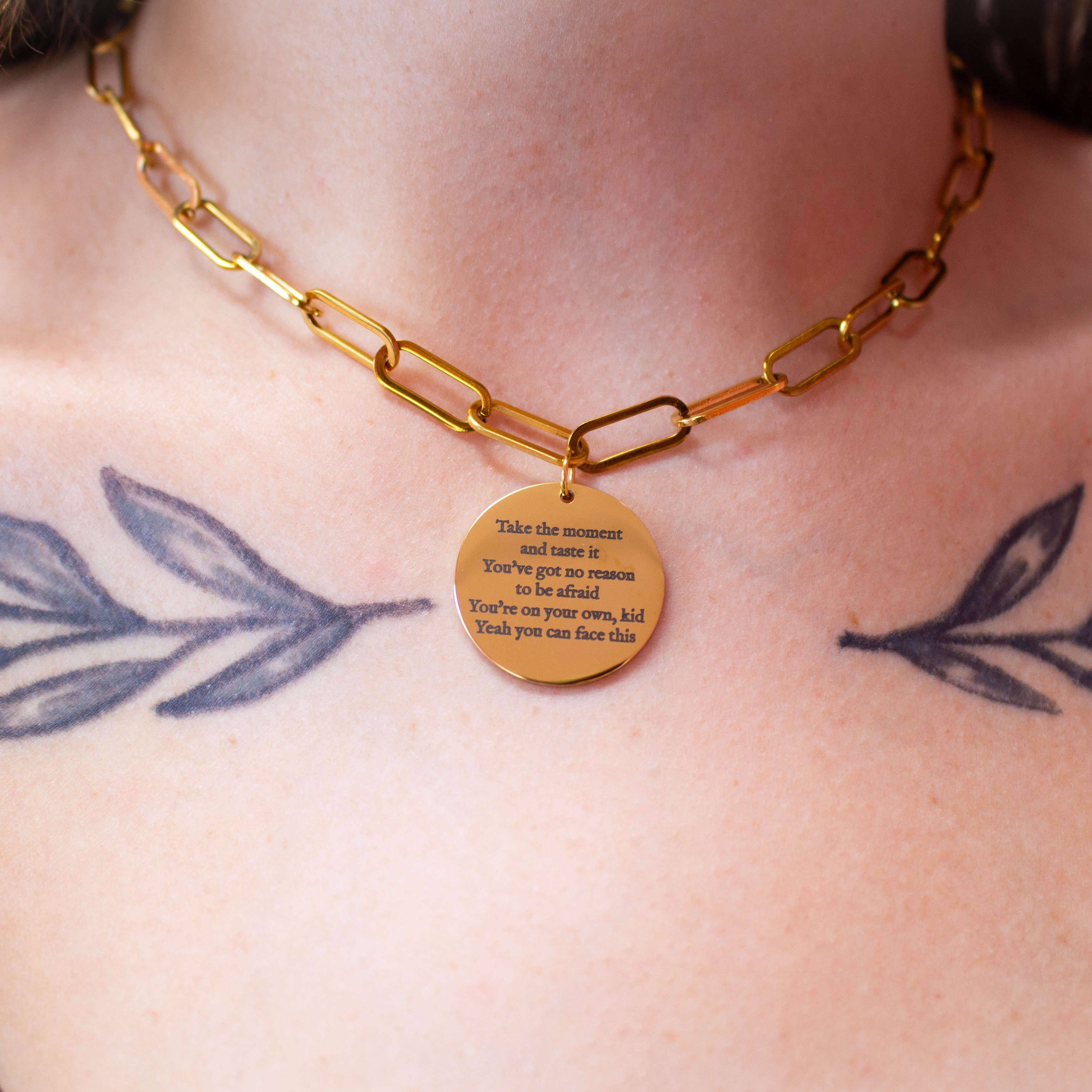 "You're On Your Own, Kid" Engraved Necklace