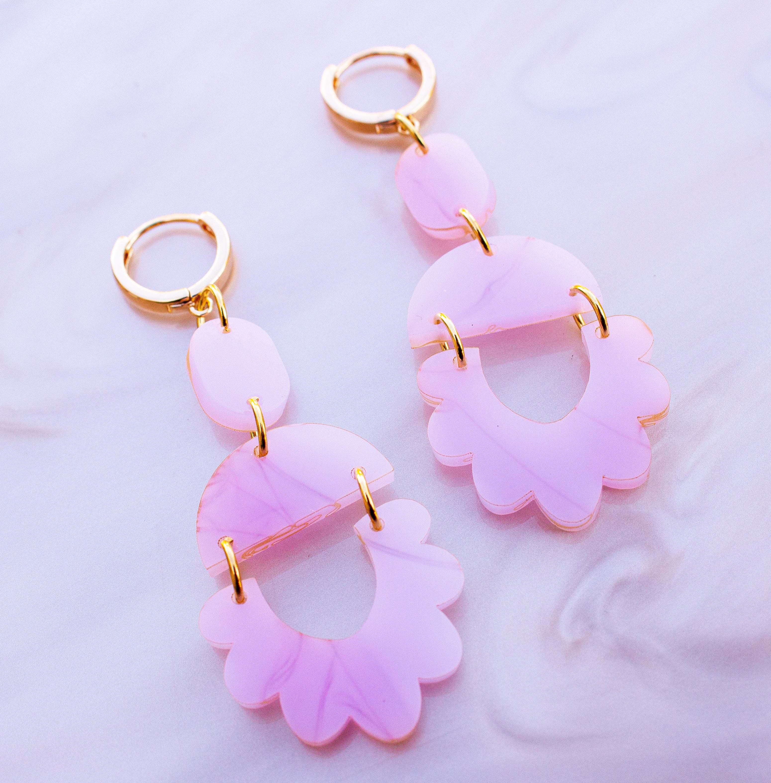 Summer Scalloped Statement Earrings