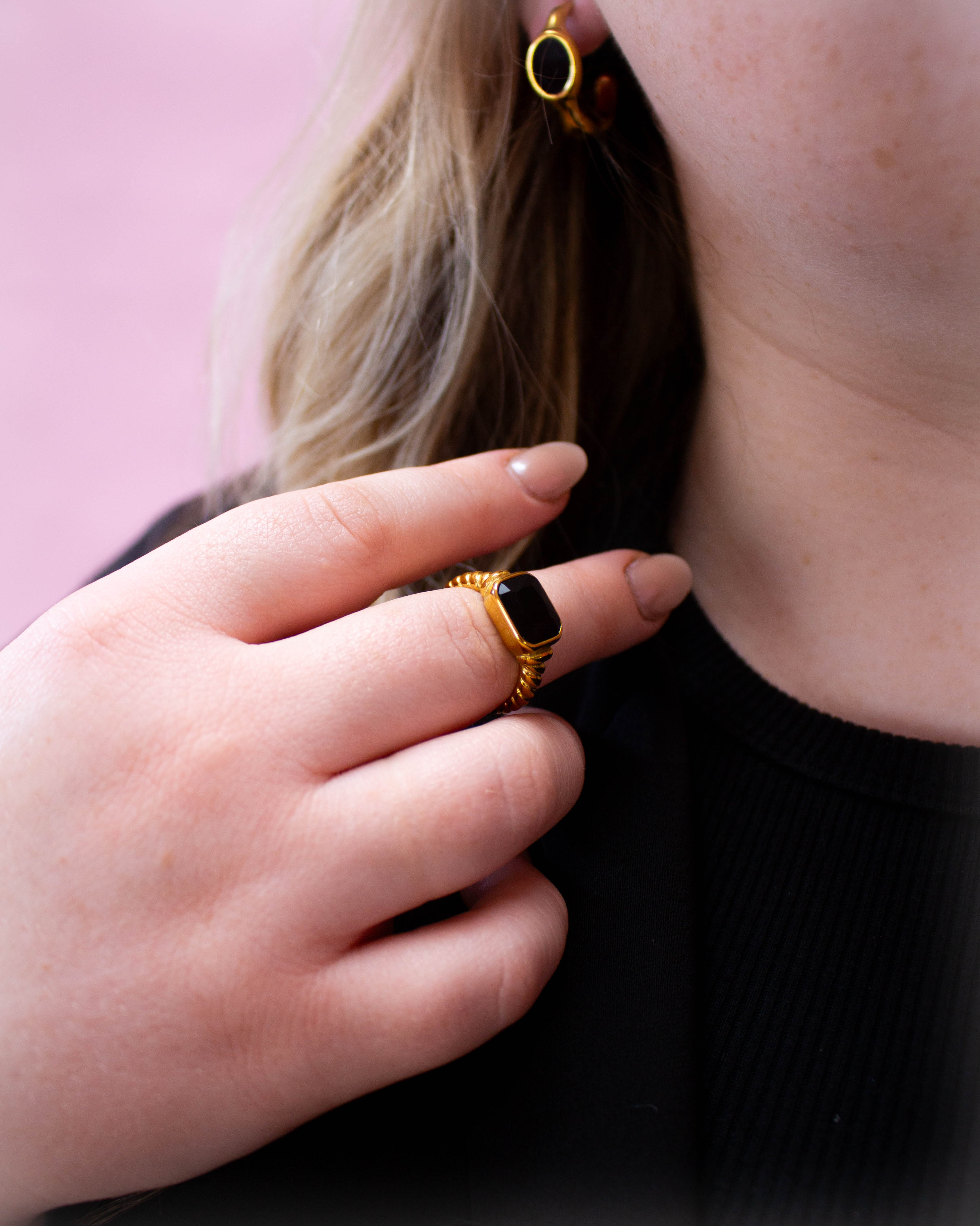 Titanium Sable Hoop Earrings
