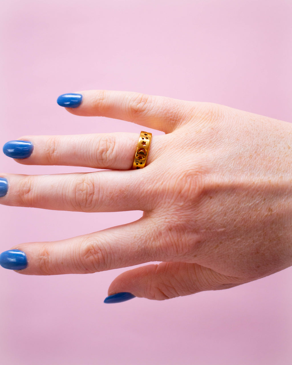 Titanium Celestial Cutout Ring