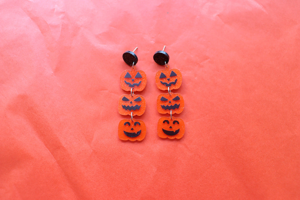 "You're the Pick of the Patch" Pumpkin Earrings