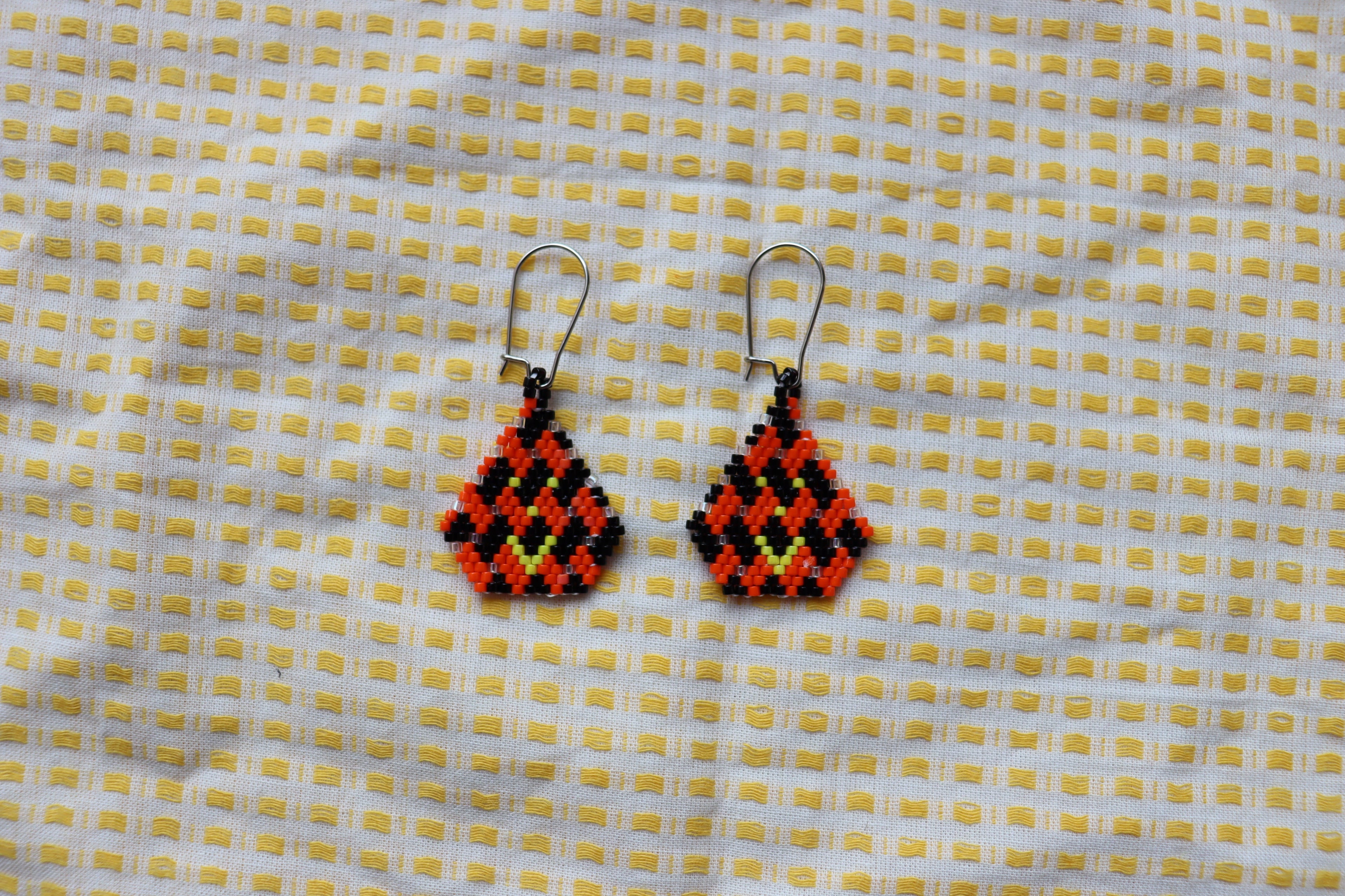 Unique Beaded Halloween Earrings