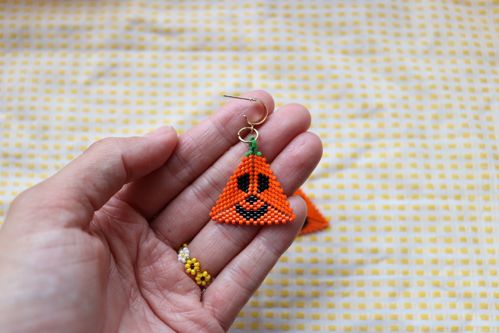 Unique Beaded Halloween Earrings
