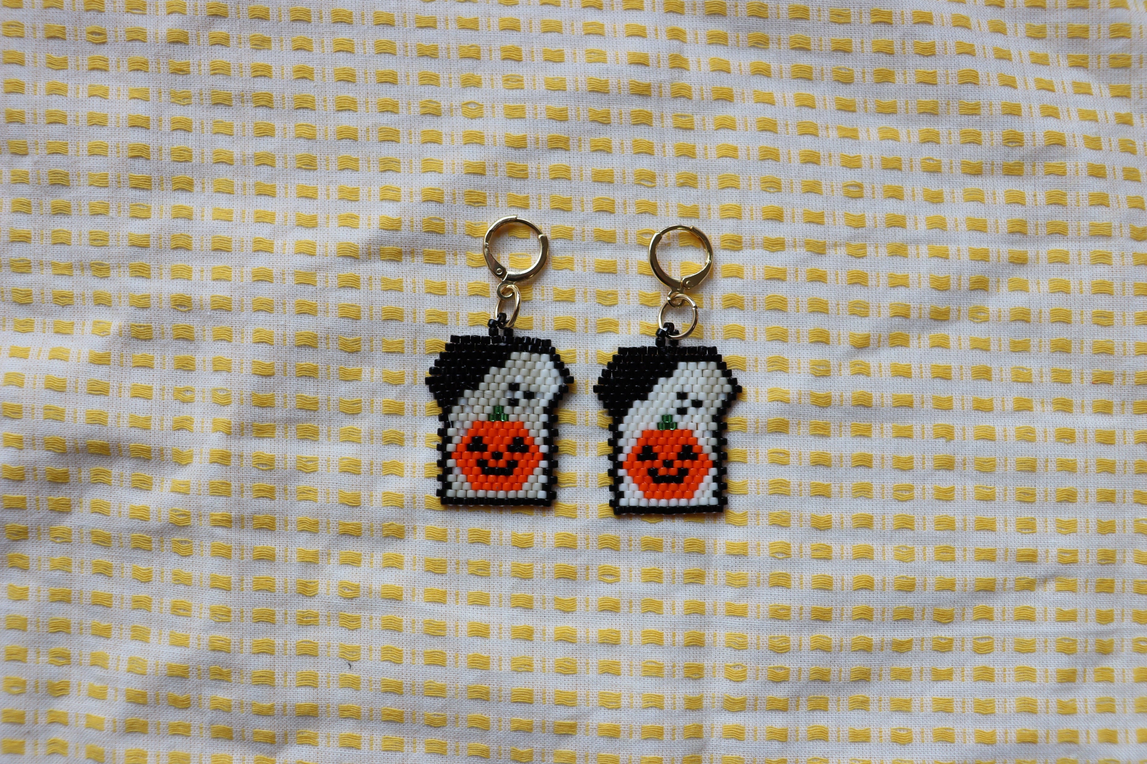 Unique Beaded Halloween Earrings