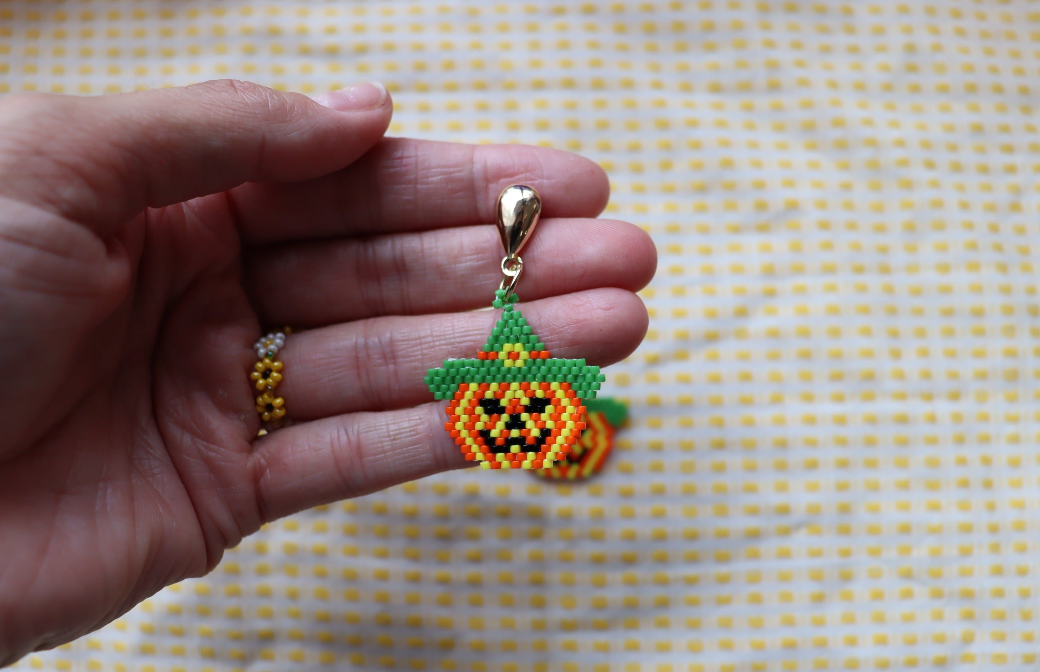 Unique Beaded Halloween Earrings