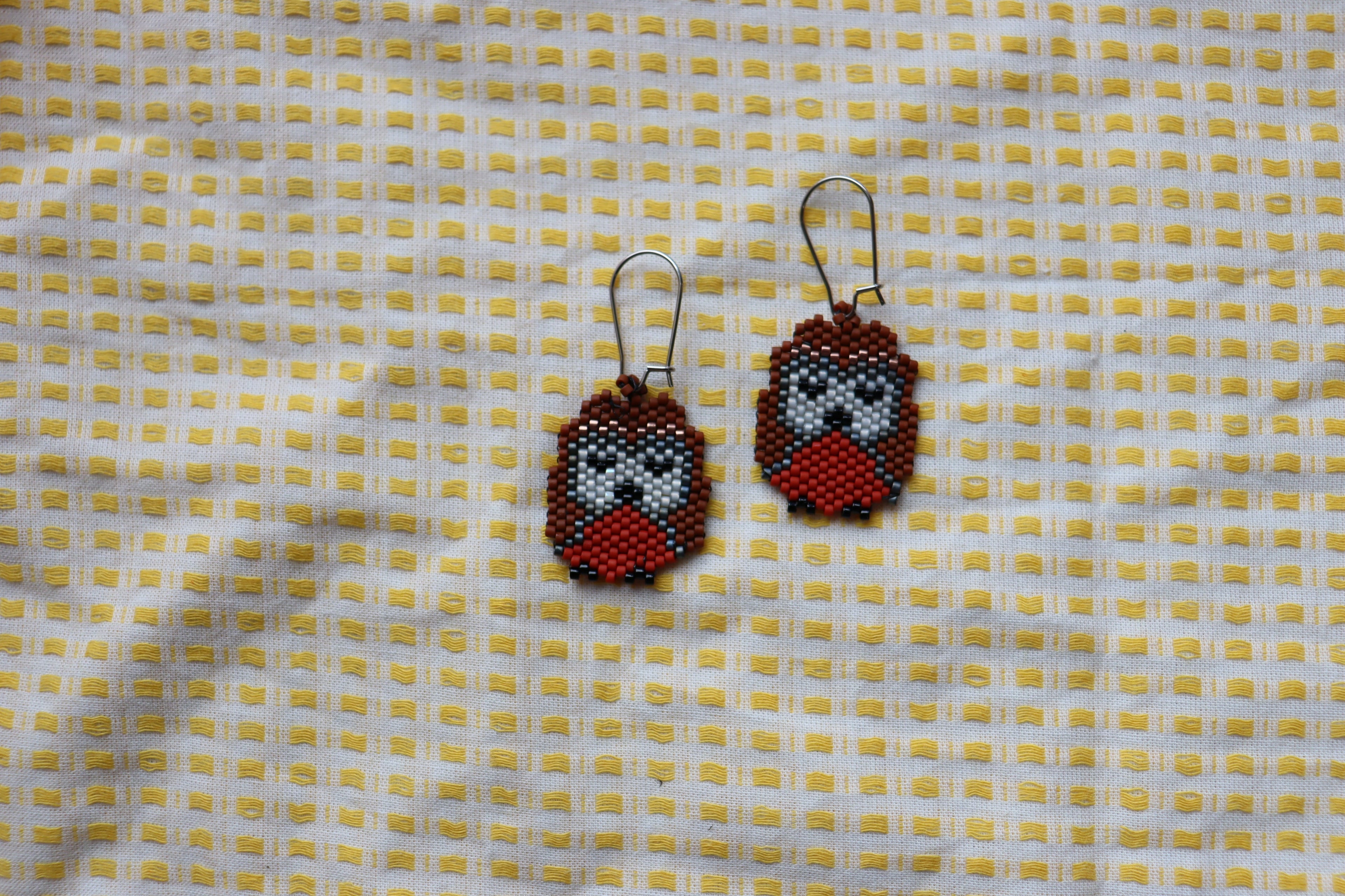 Unique Beaded Halloween Earrings
