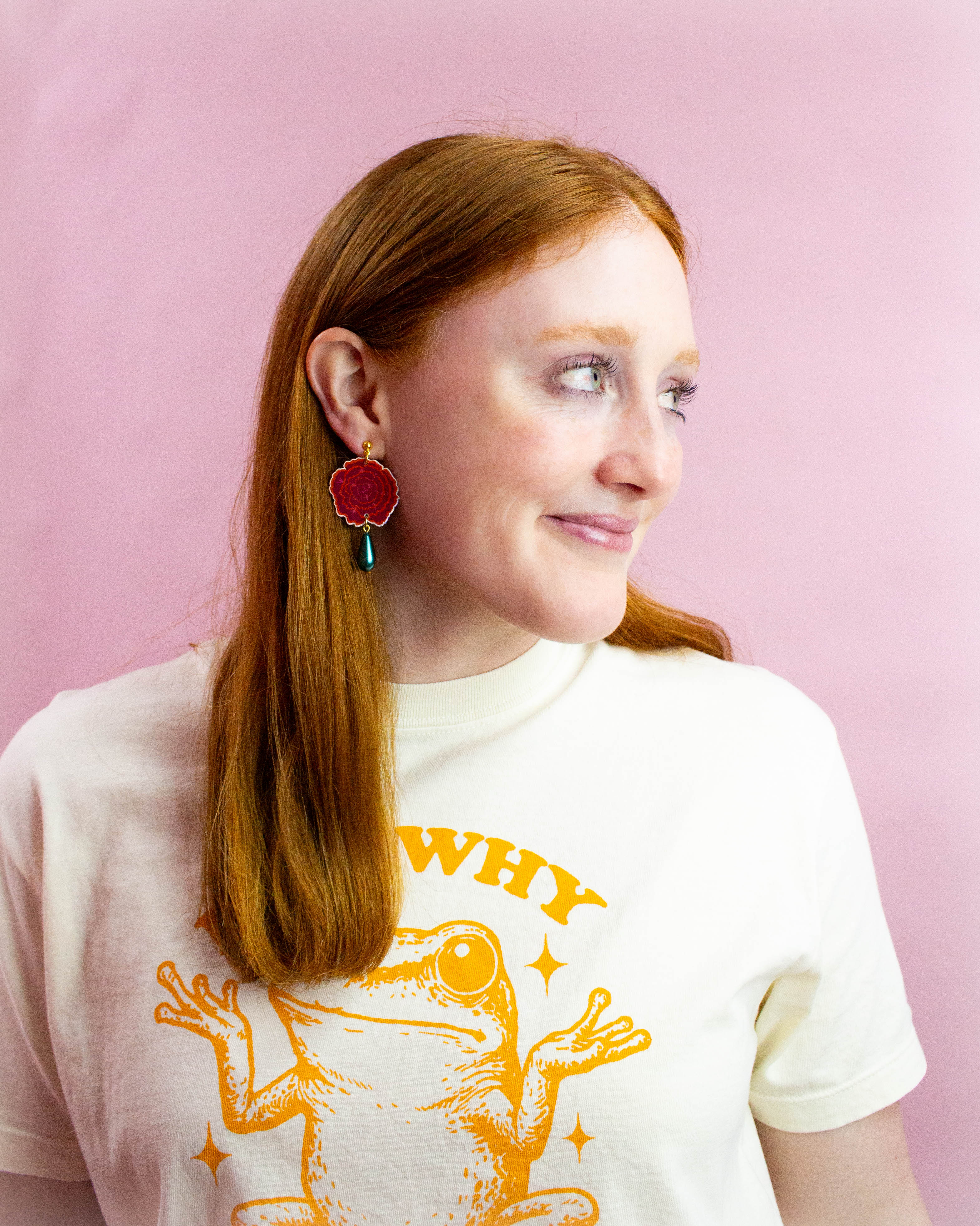 Carnation Drop Earrings