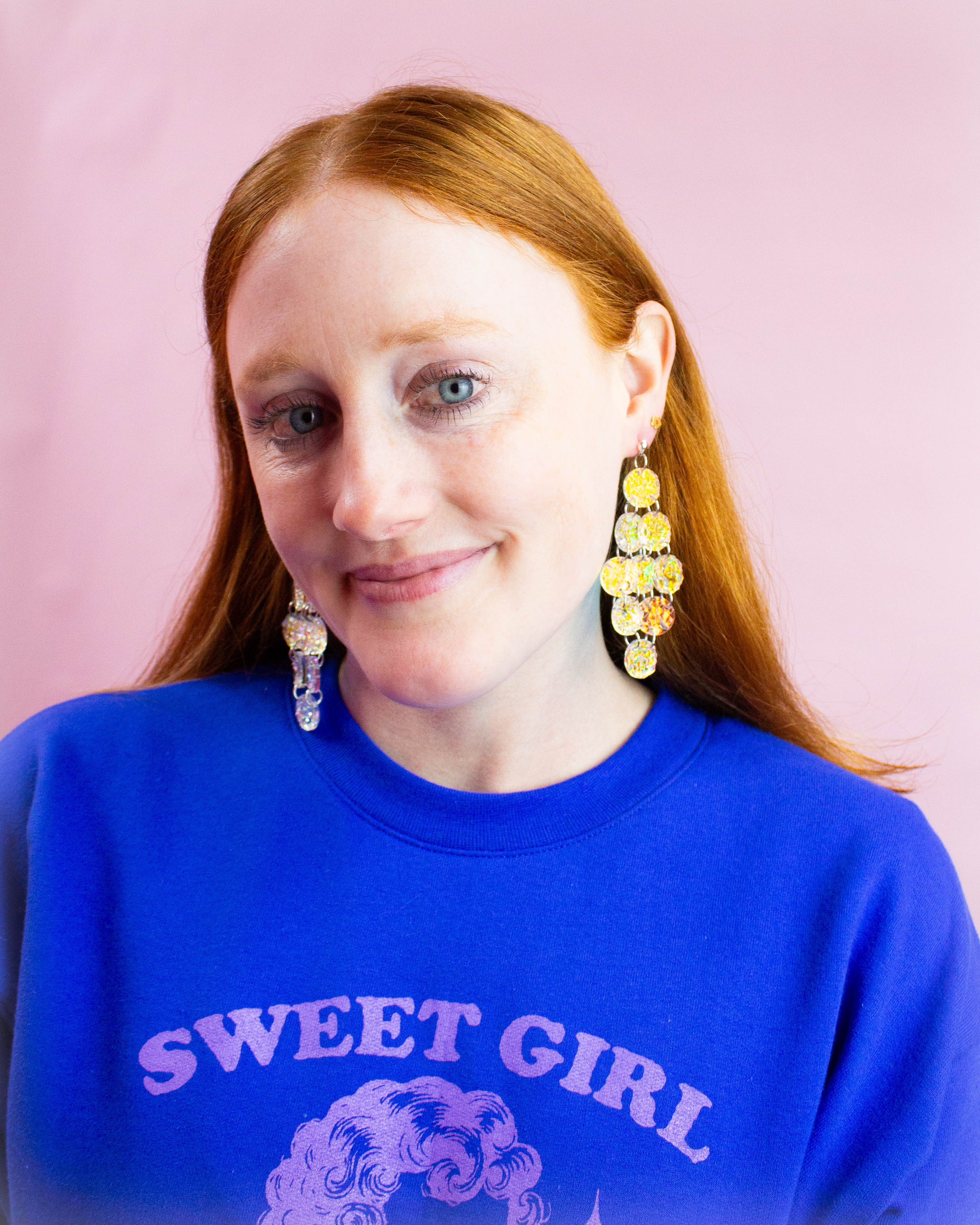 Dancing Medallion Statement Acrylic Earrings