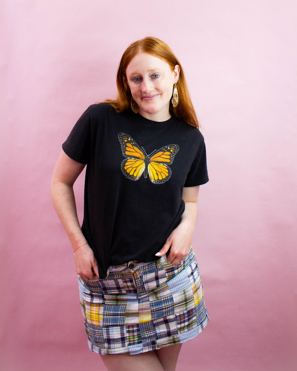 Butterfly Wing Acrylic Statement Earrings