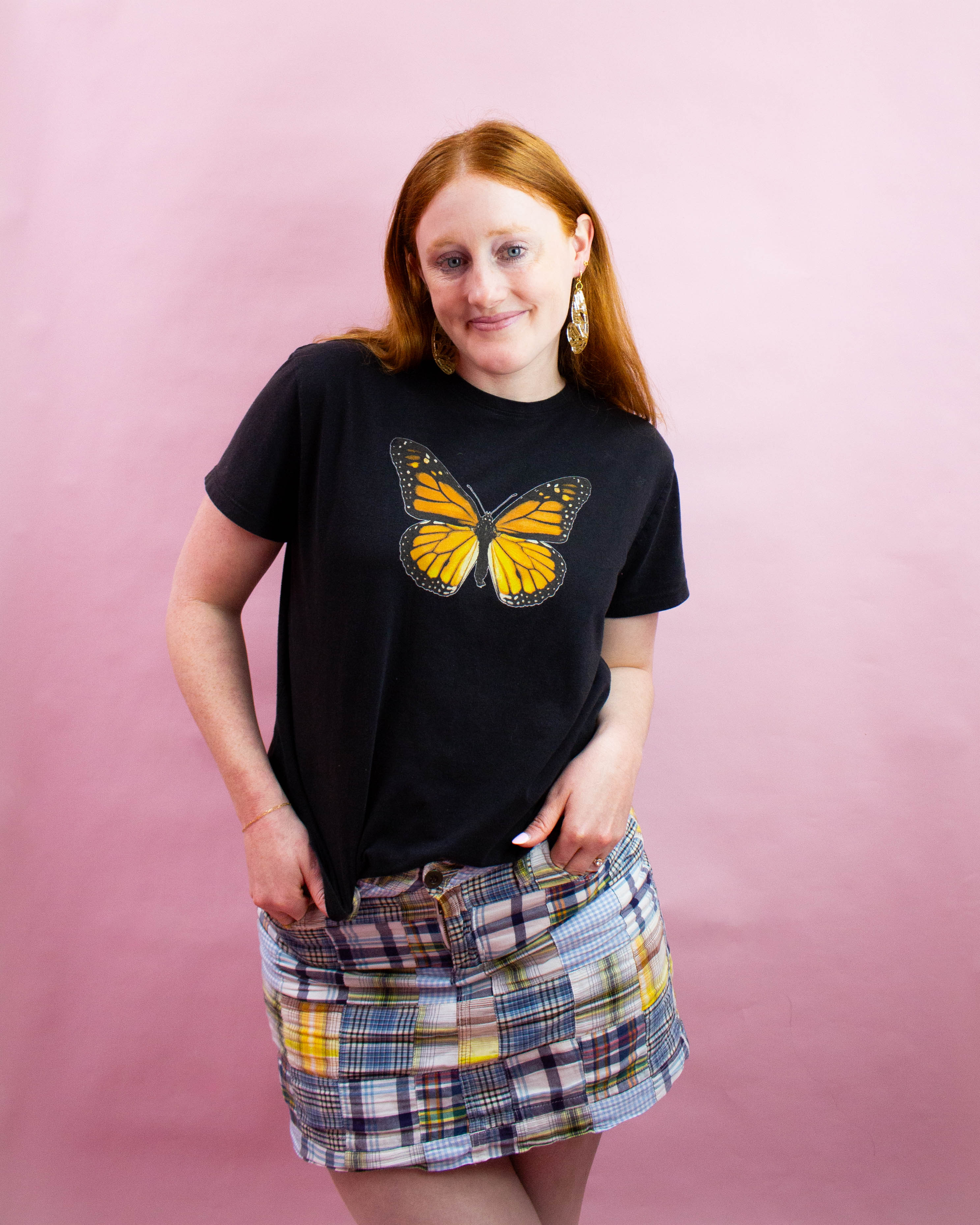 Butterfly Wing Acrylic Statement Earrings