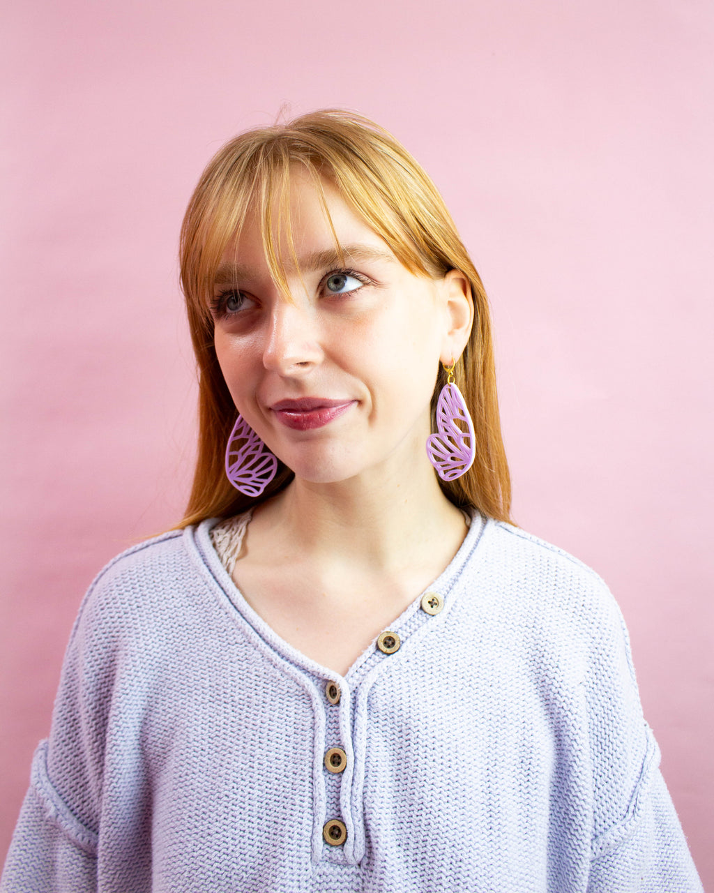 Butterfly Wing Acrylic Statement Earrings