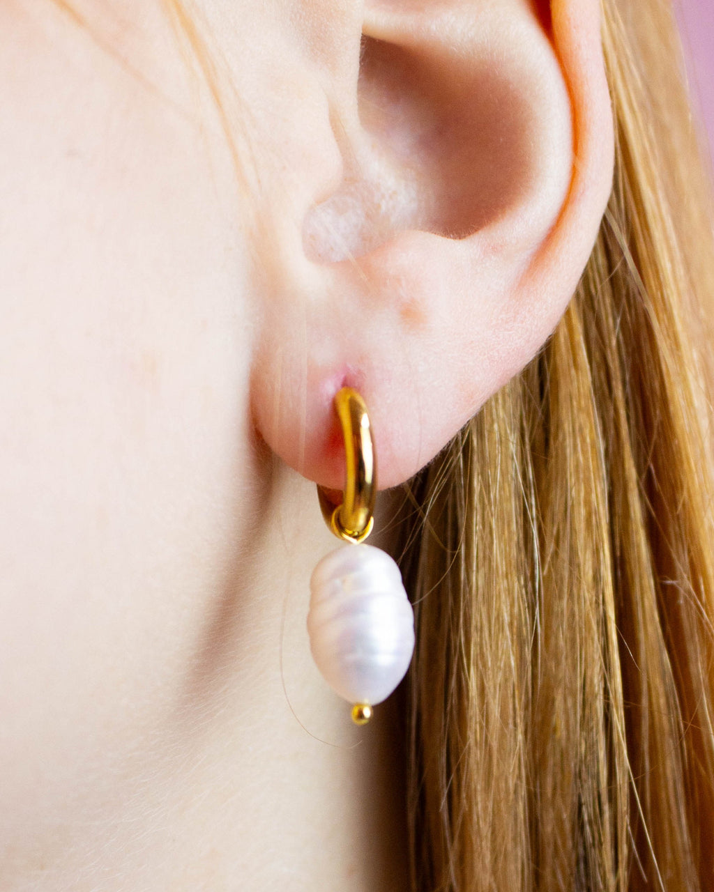 Freshwater Pearl Charm Earrings