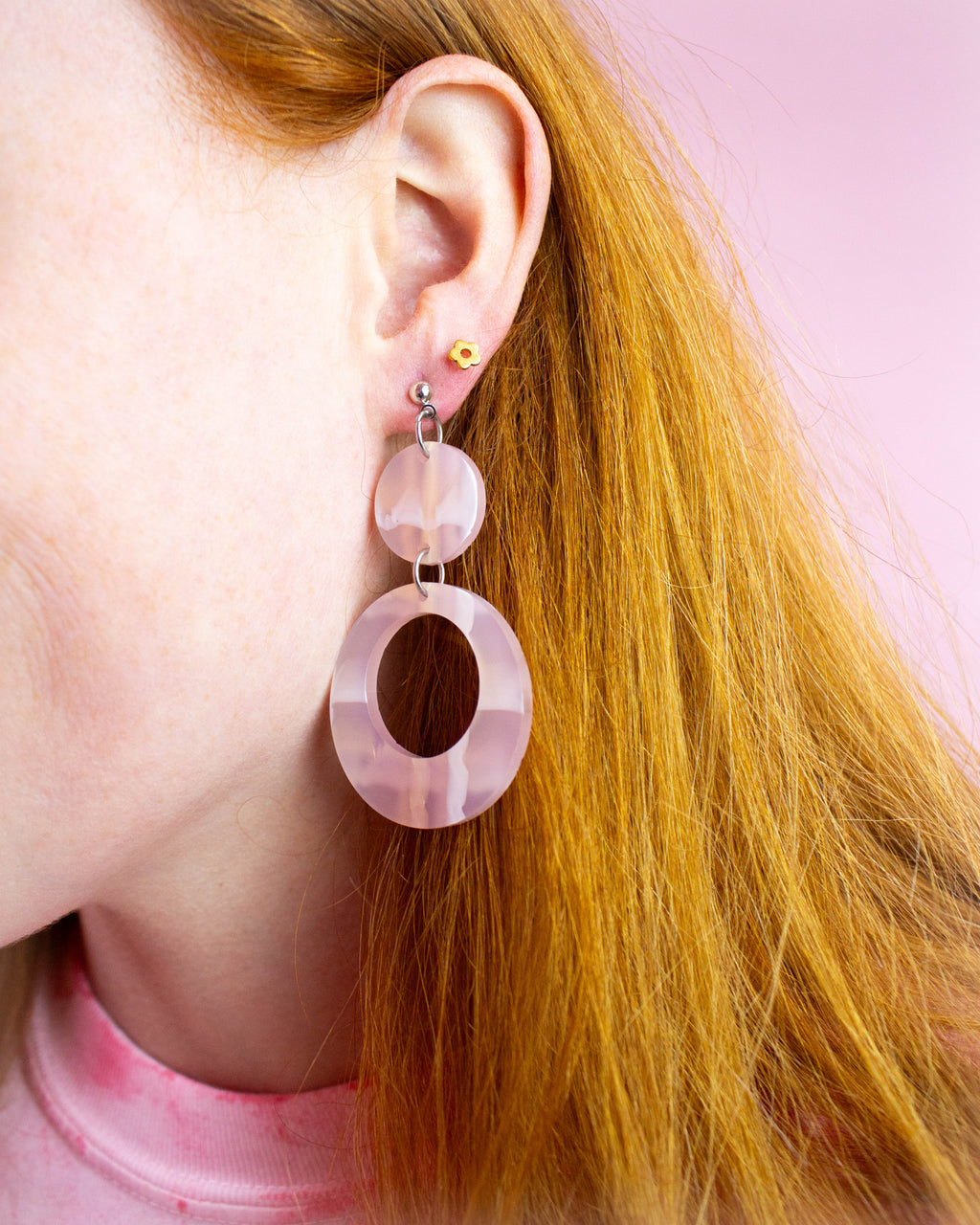 Retro Acrylic Plaid Earrings