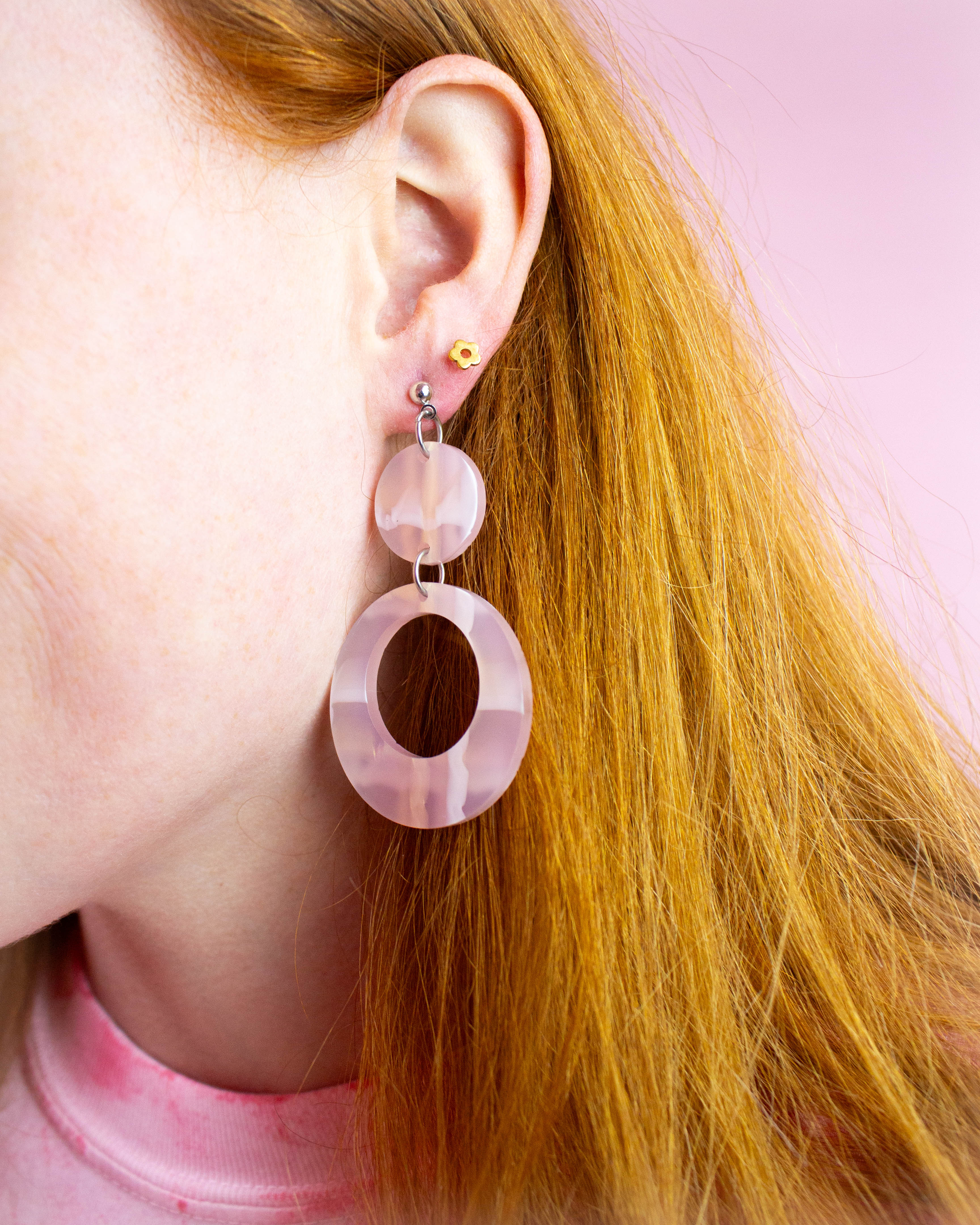 Retro Acrylic Plaid Earrings