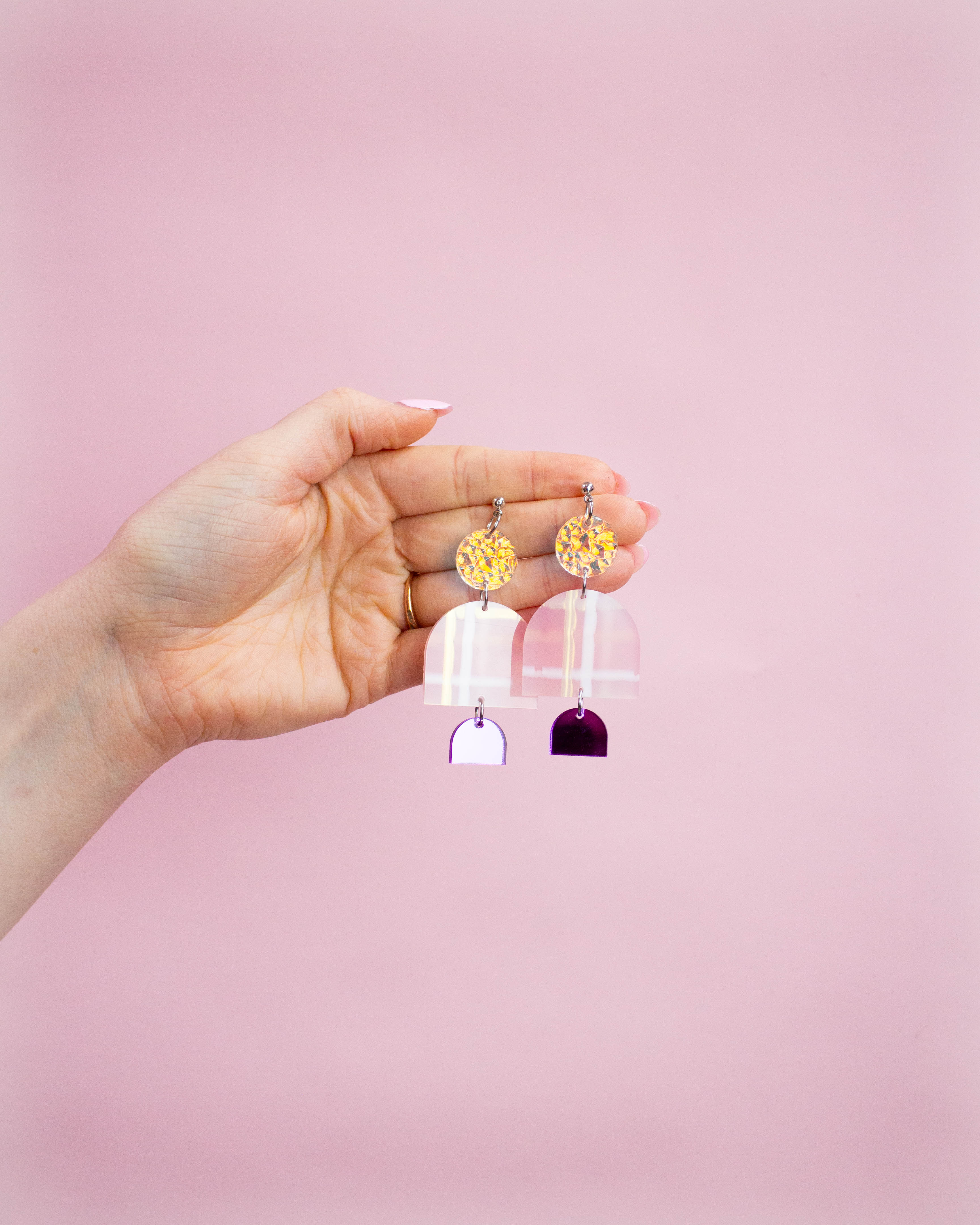 Meant to Be-Acrylic Colorful Statement Earrings