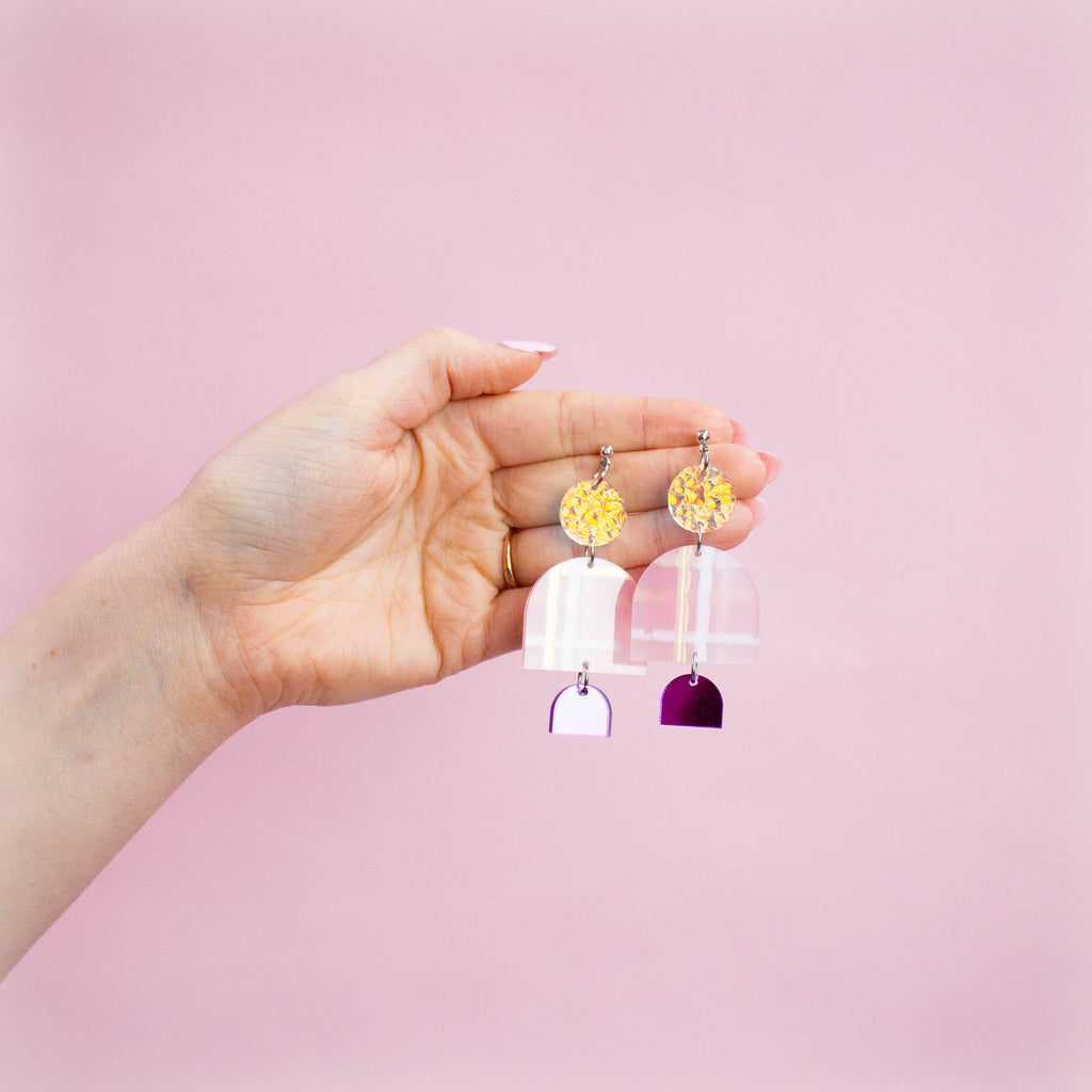 Meant to Be-Acrylic Colorful Statement Earrings