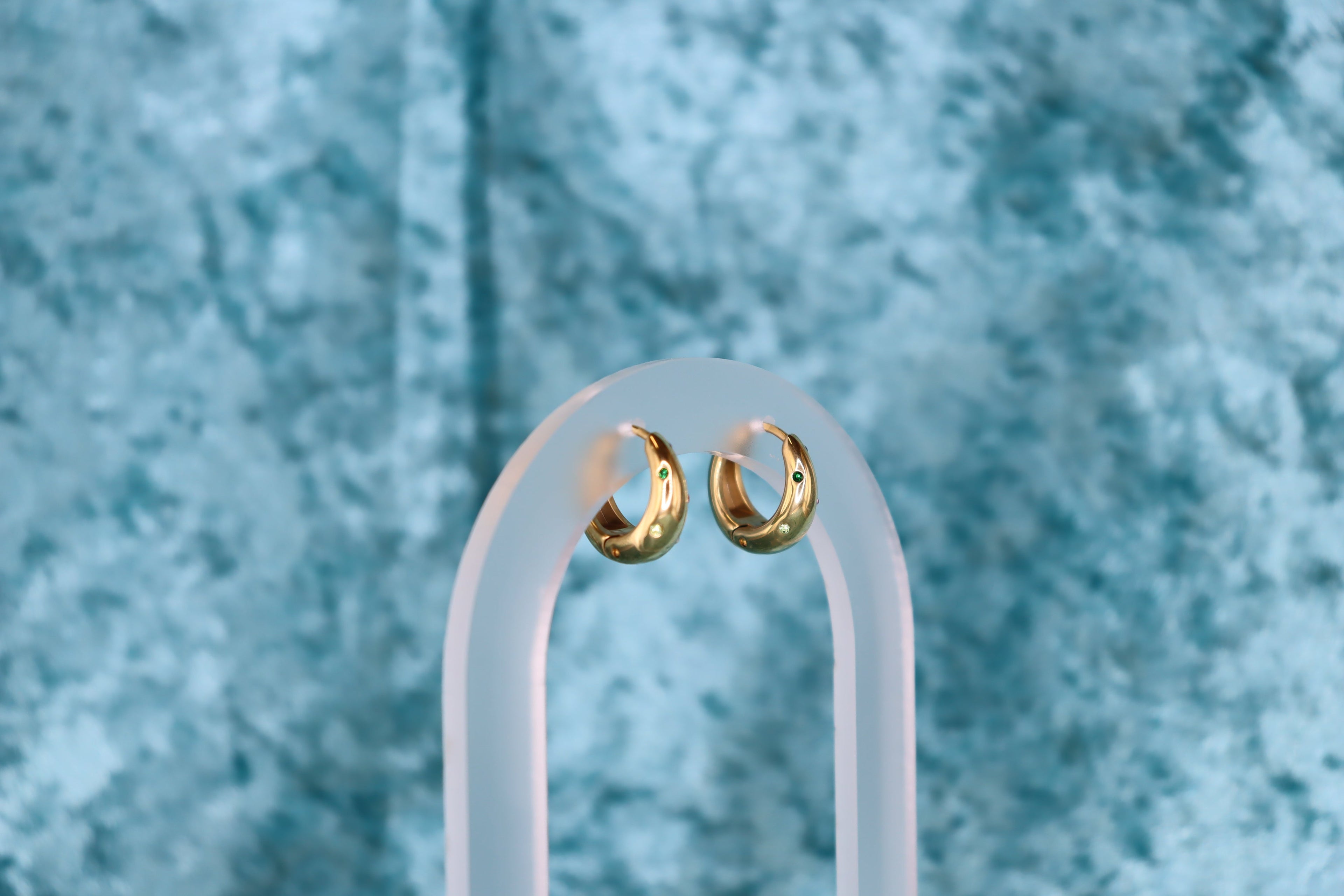 Feeling Bejewled-Colorful Titanium Hoops