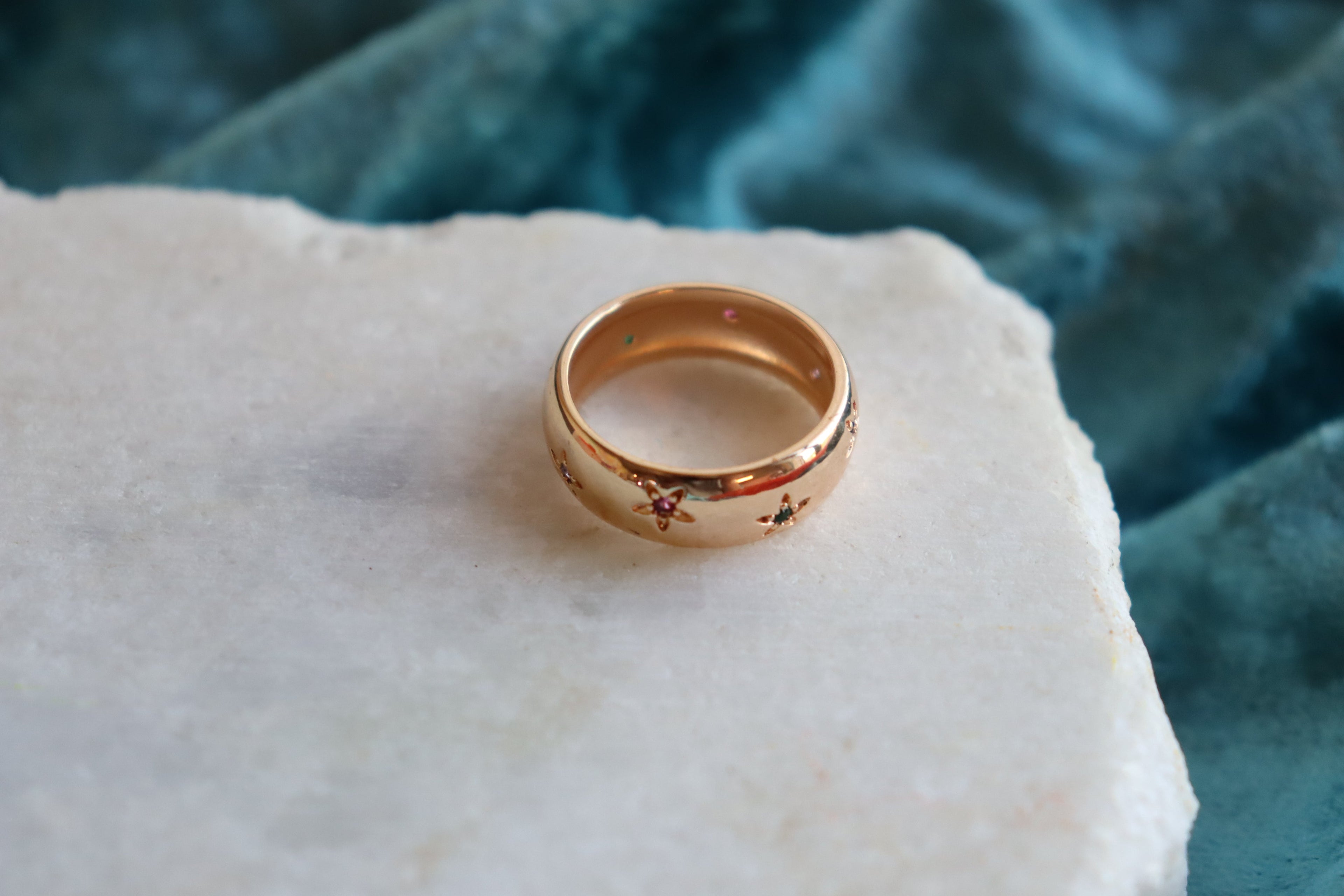 Shooting Stars Titanium Ring