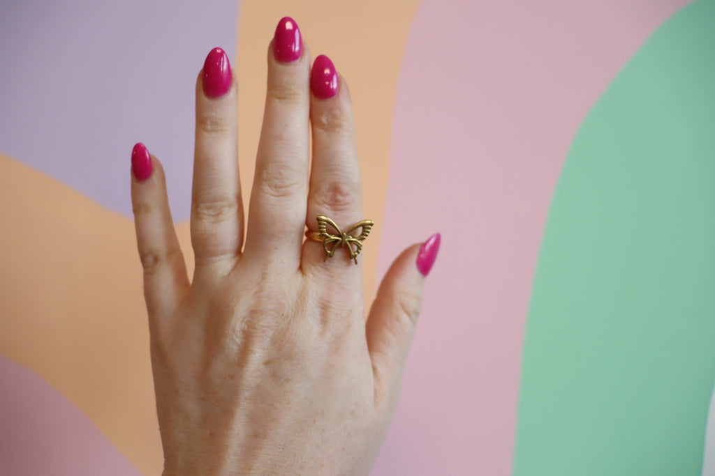 Butterfly Titanium Ring