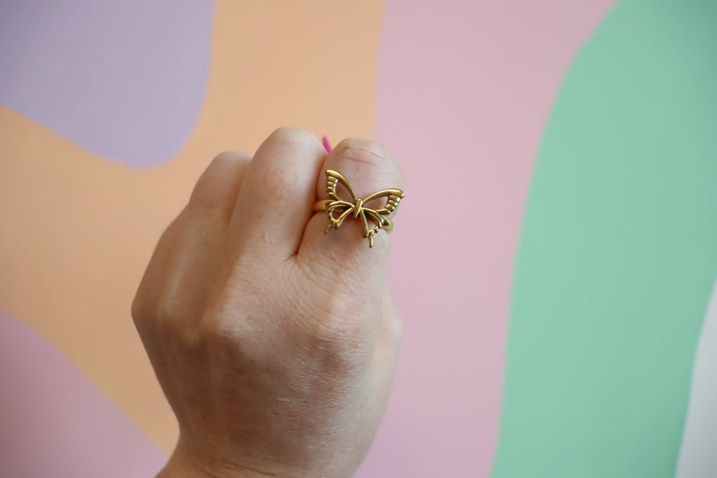 Butterfly Titanium Ring