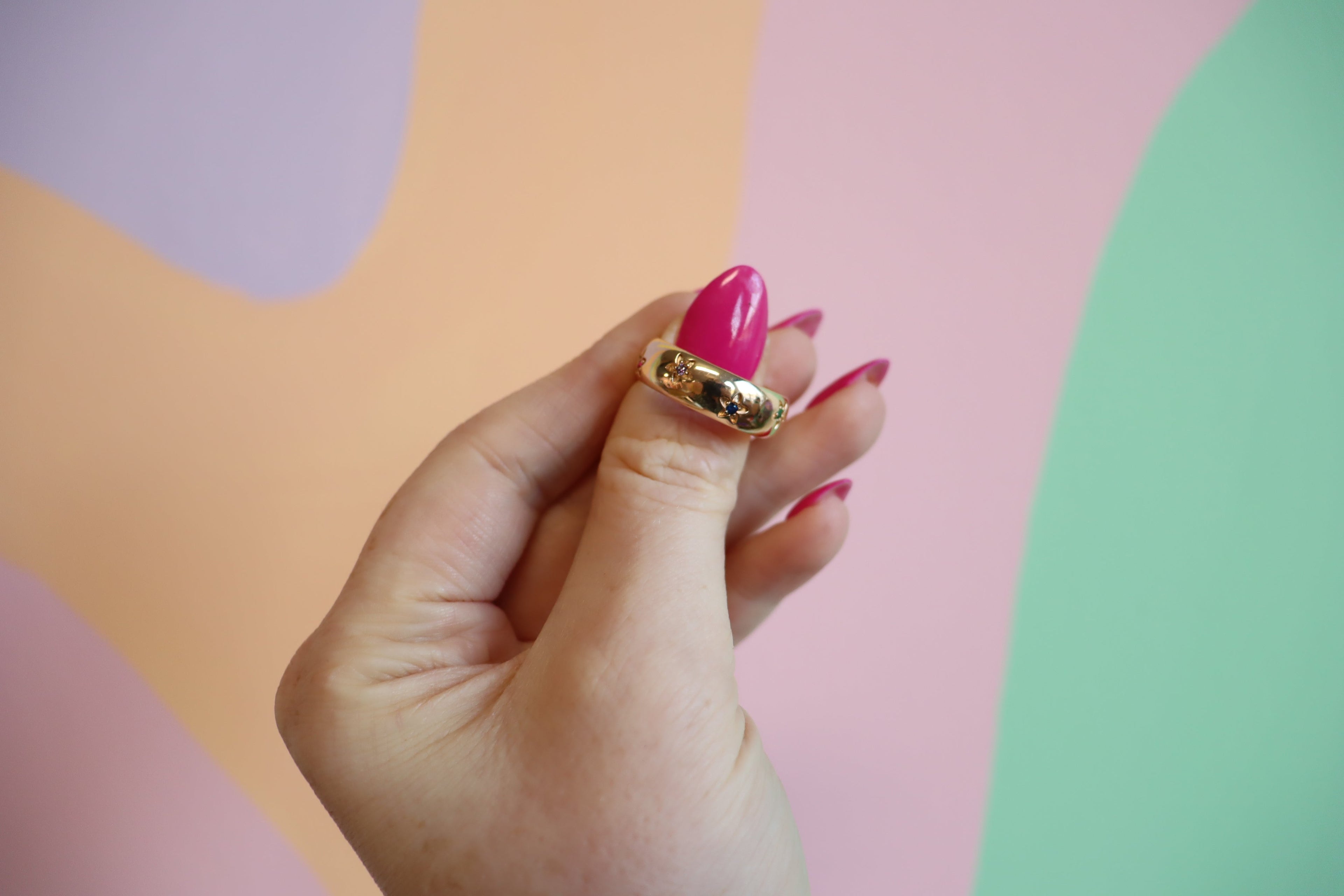 Shooting Stars Titanium Ring