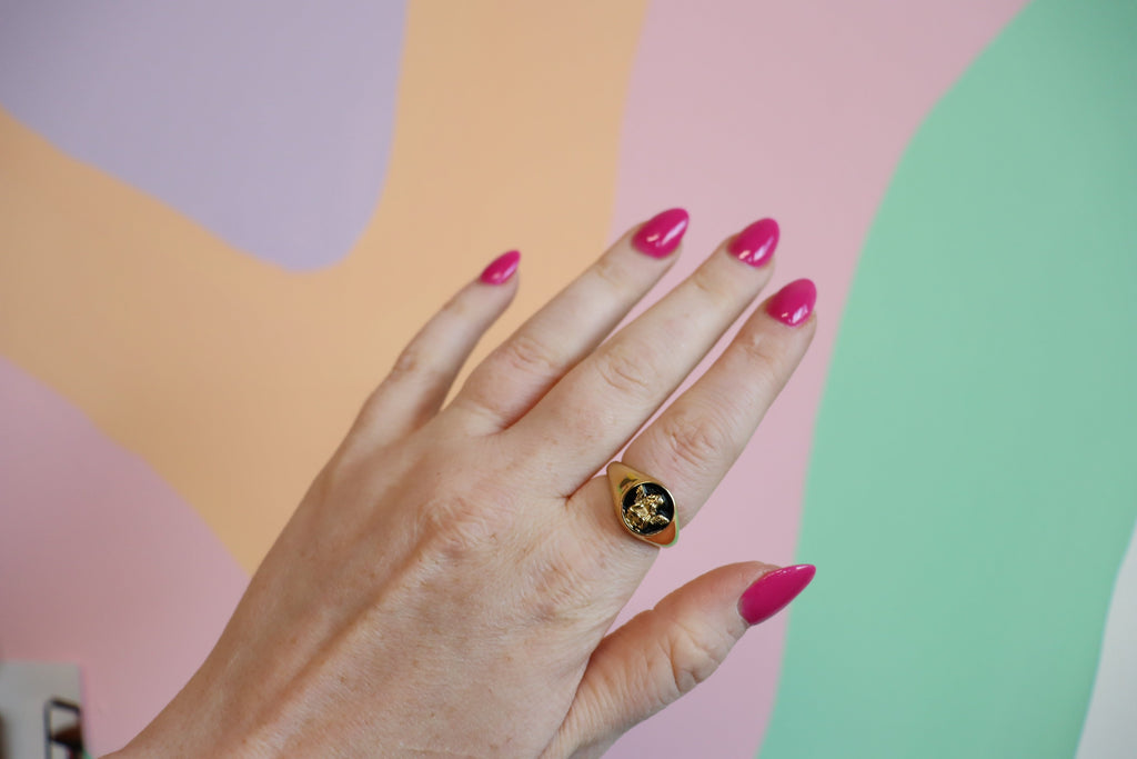 Angels Watching Over You-Titanium Ring